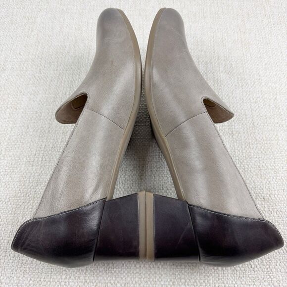 Dansko Preston Loafers Womens 40 US 9.5 - 10 Block Heels Grey Leather Comfort - Picture 6 of 13